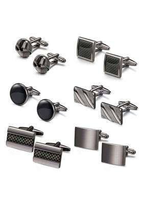 FIBO Steel 4 8 Pairs Wedding Business Classic Cufflinks for Men Unique Cufflink Set Mens
