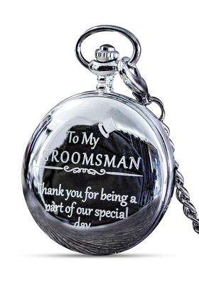 FJ Frederick James Groomsmen Gifts for Wedding or Proposal Engraved to My Groomsman Pocket Watch