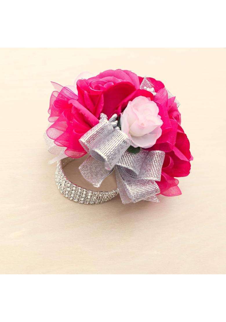 Ansuma Prom Rose Corsage Boutonniere Set Real Touch Flowers for Bride Bridesmaid Man Groom - Indya