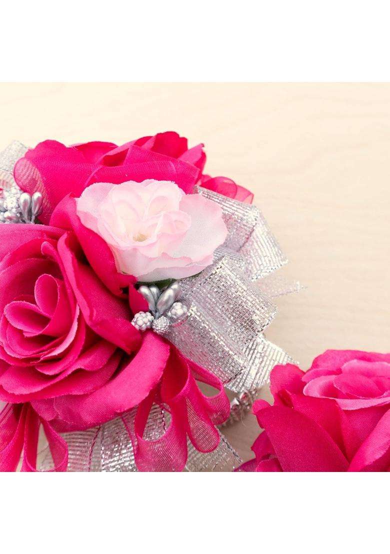 Ansuma Prom Rose Corsage Boutonniere Set Real Touch Flowers for Bride Bridesmaid Man Groom - Indya