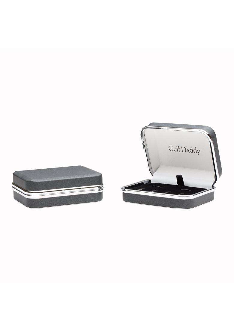 Cuff Daddy Blue Wedding Cufflinks and Studs Tuxedo Formal Set with Travel Presentation Gift Box for Groom - Indya