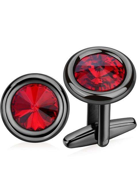 Hawson Cufflinks Set for Men and Women with Swarovski Crystal Cuff Links for Formal Business Wedding Shirts