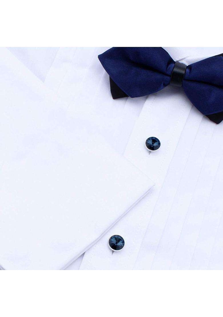 Hawson Crystal Cuff Links and Studs Set for Mens Tuxedo Shrit Accessories - Indya