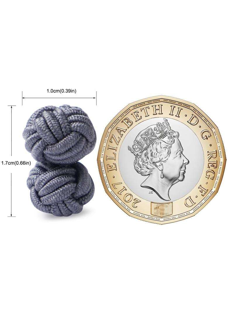 Honey BEAR Silk Knot Fabric Cufflinks 5 Pairs Set for Mens Shirt Gift - Indya