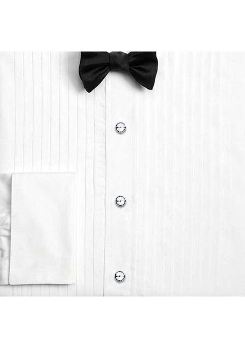Hawson Crystal Cuff Links and Studs Set for Mens Tuxedo Shrit Accessories - Indya