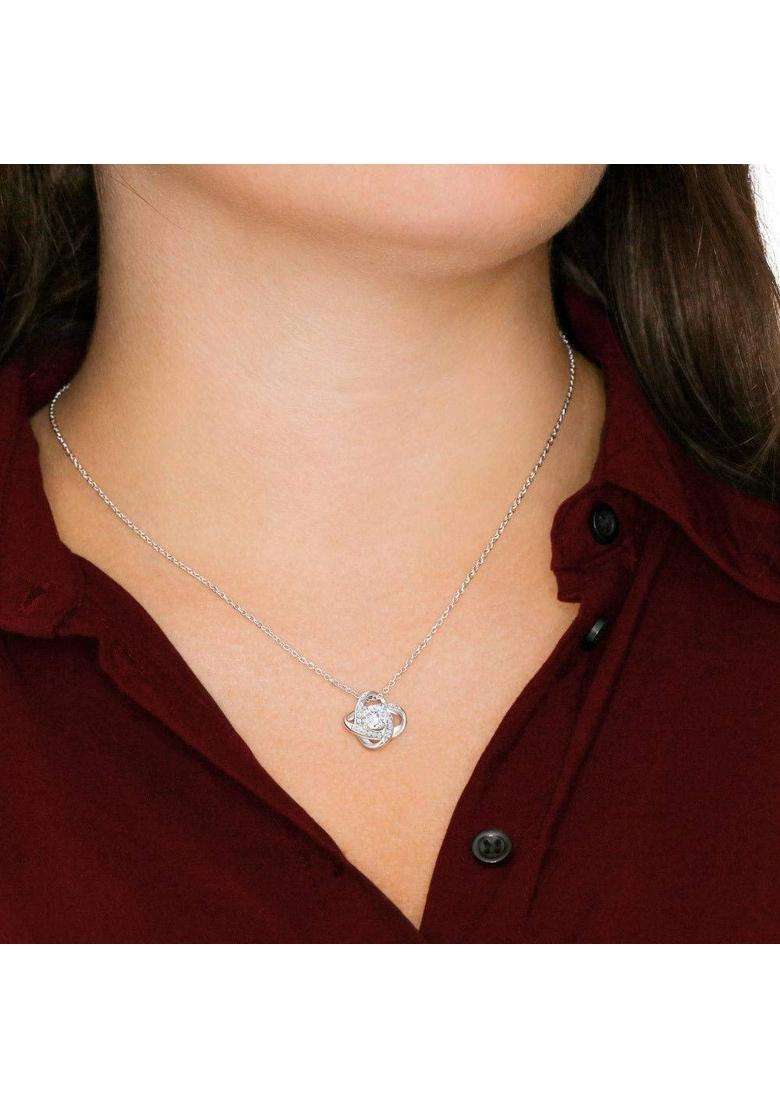 Gifts White Necklace Love Knot to Mom on My Wedding Day Mother of the Groom Gift From Son - Indya