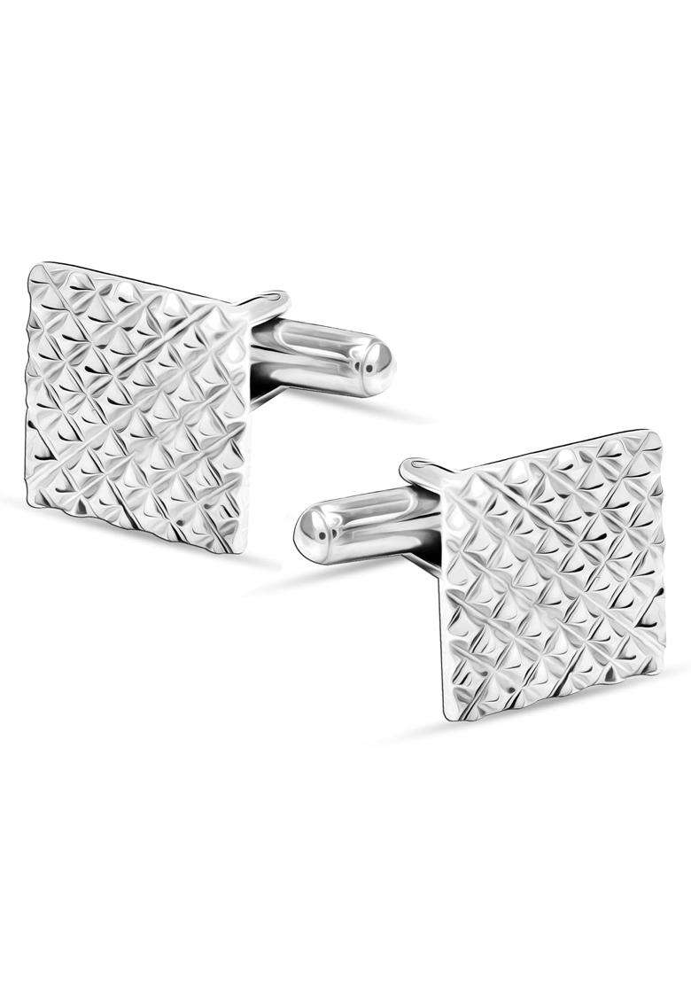 Lecalla 925 Sterling Silver Cufflinks for Men Classic Shirts Accessories Cufflinks Gifts for Son Dad - Indya