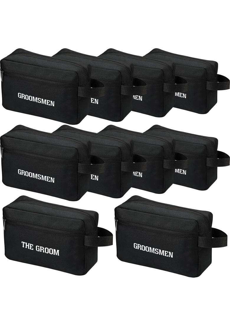Kacctyen 10 Set Groomsmen Gifts Men Toiletry Bags Mens Travel Shaving Kit Bag Oxford Cloth Travel Bag Toiletry - Indya