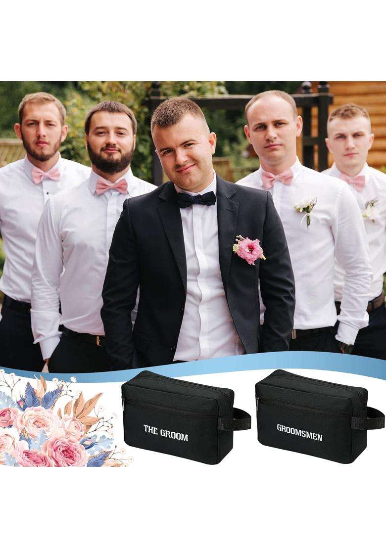 Kacctyen 10 Set Groomsmen Gifts Men Toiletry Bags Mens Travel Shaving Kit Bag Oxford Cloth Travel Bag Toiletry - Indya
