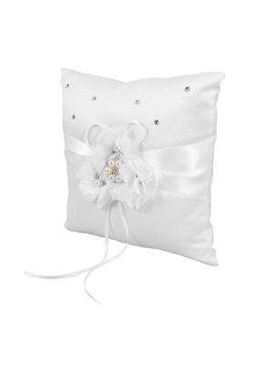 Luxshiny White Elegant Wedding Pillow Flower Decoration Lightweight and Chic Design for Ceremony