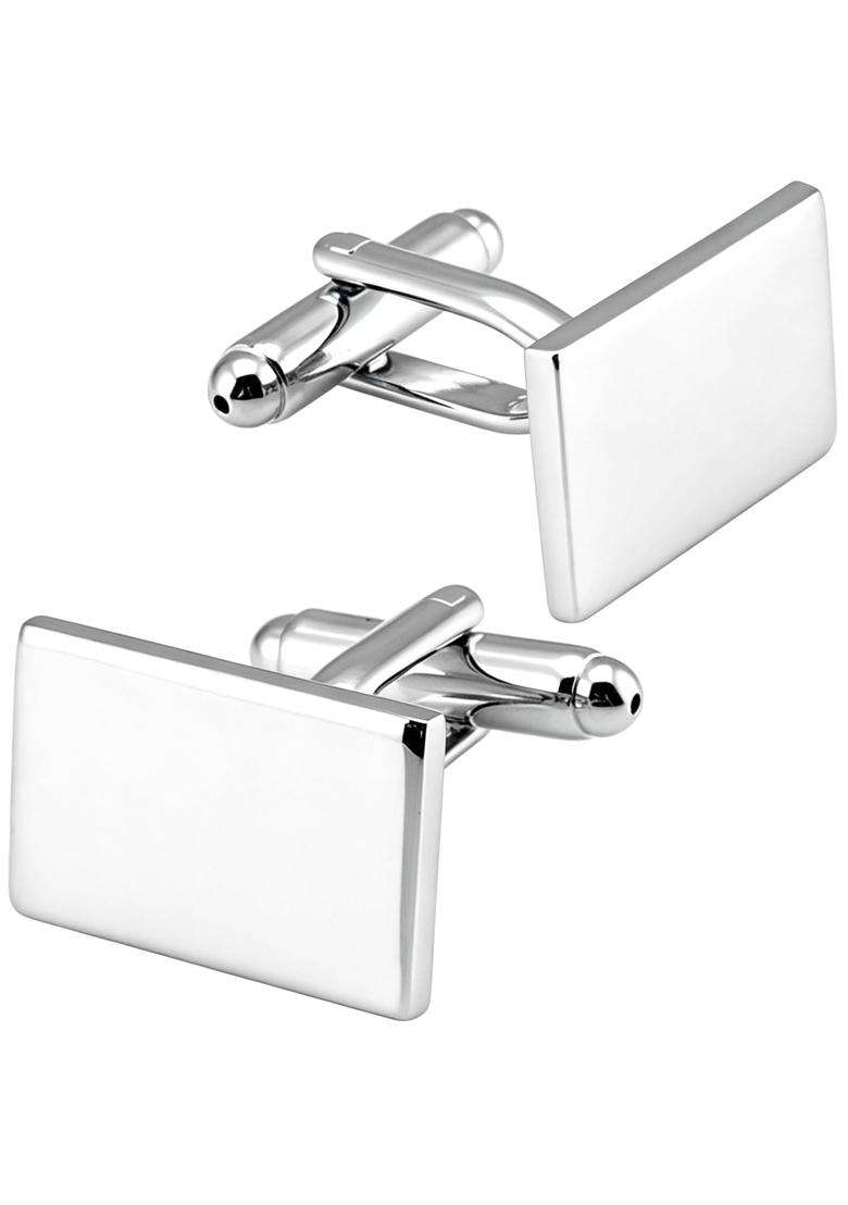 Jonwo Classic Rectangle Stainless Steel Mens Cufflinks in Gift Box Classic Tuxedo Shirt Cuff Link for Wedding - Indya