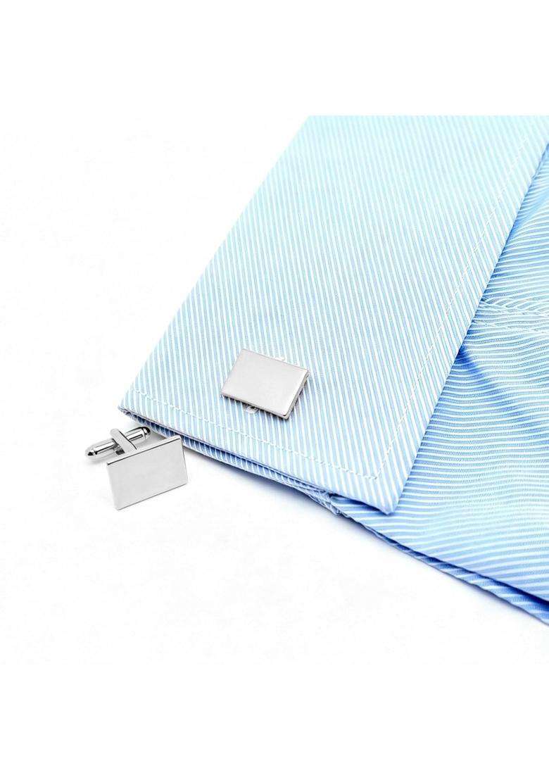 Jonwo Classic Rectangle Stainless Steel Mens Cufflinks in Gift Box Classic Tuxedo Shirt Cuff Link for Wedding - Indya