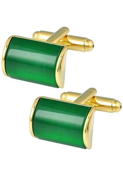 Jonwo for Men Natural Opal Stone Cuff Links with Gift Box Wedding Business Party for Men Shirt