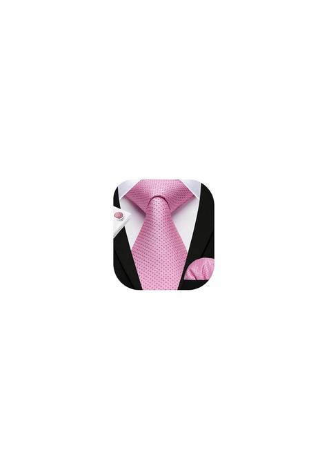 Hisdern Ties for Men Solid Mens Ties Silk Tie with Pocket Square Cufflinks Set Necktie Formal Business Wedding