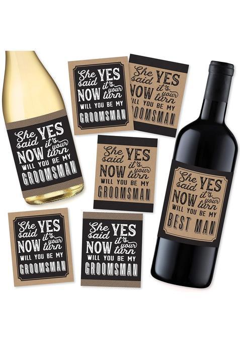 Hadley Designs 6 Will You Be My Groomsman Plus 1 Bonus Best Man Proposal Wine Beer Whiskey