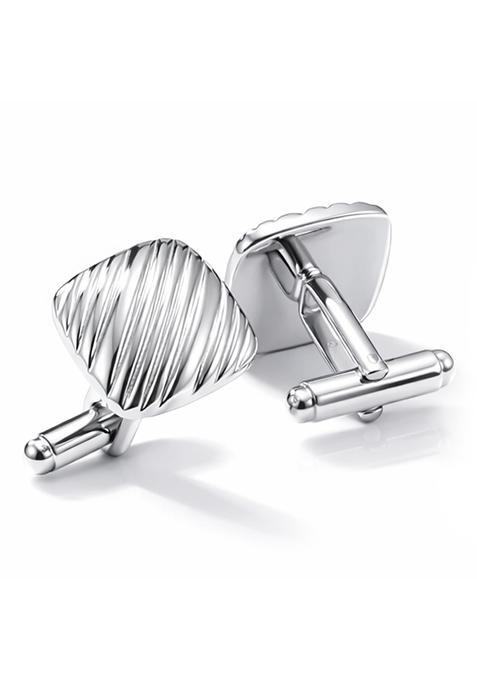 Truesilver ACPL 925 Sterling Silver Mens Square Cufflinks