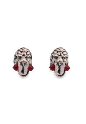The Sparkle SHOP Ancient Man Face Round Cuff Links for Men 925 Sterling Silver Formal Wear Accessory