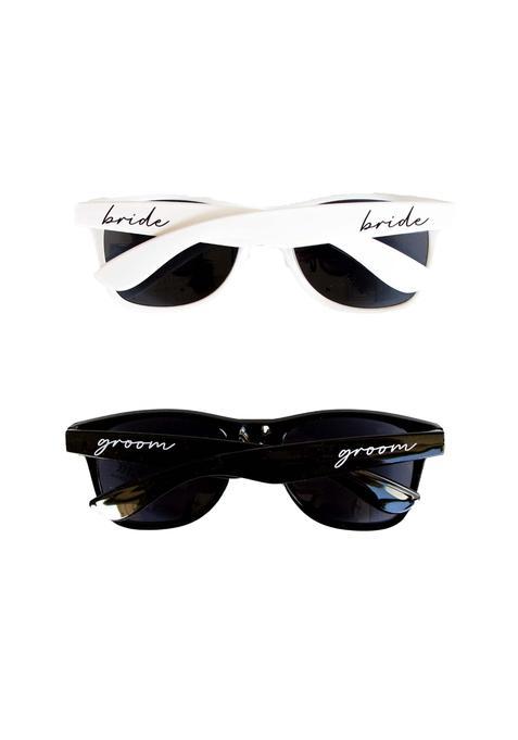 Pretty Robes Bride and Groom Sunglasses for Bachelorette Party Wedding Accessories for Brides