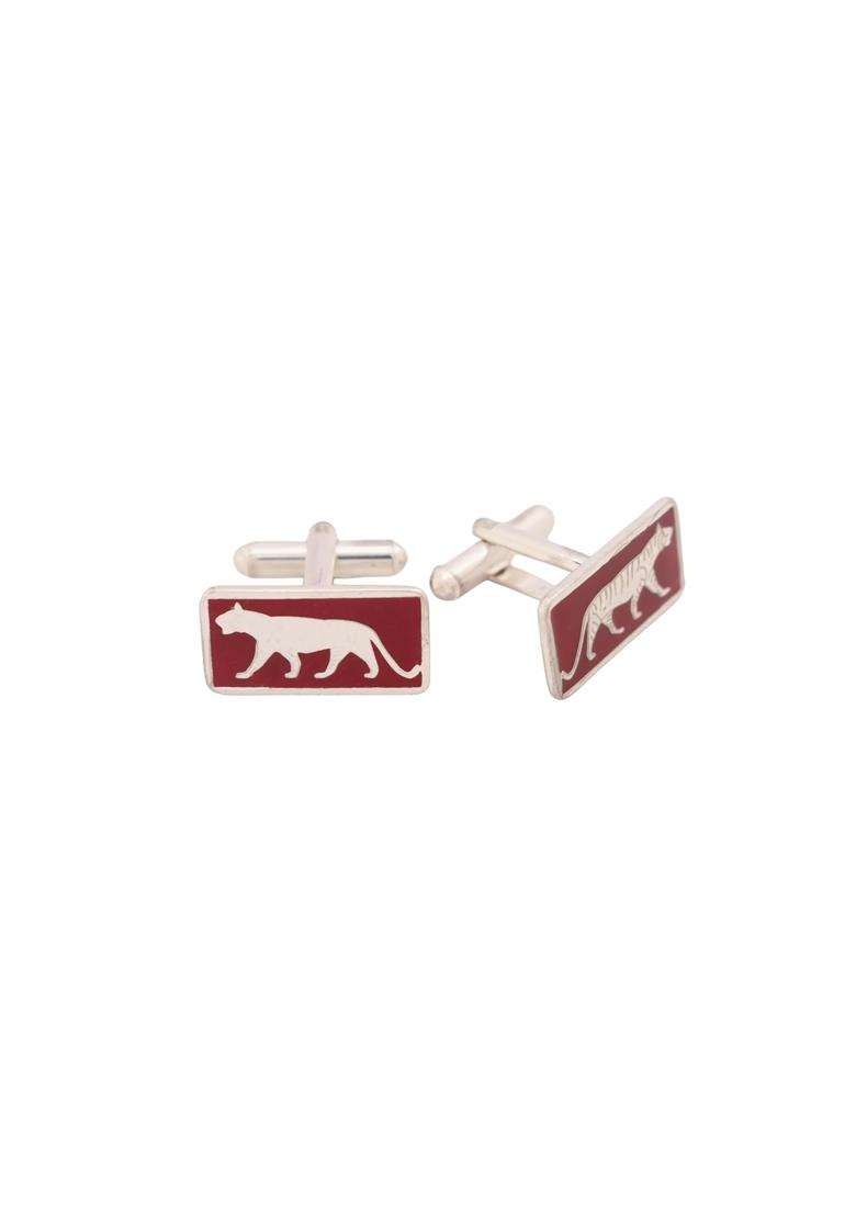 Shyle 925 Sterling Silver Cufflinks for Men Pure Silver 925 Elephant Motif Formal Shirt Cufflinks - Indya
