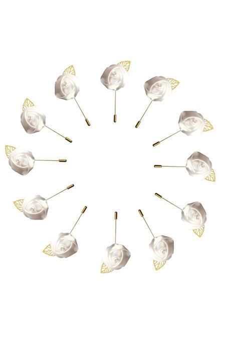 Weddingbobdiy 12Pieces Lot Groom Boutonniere Wedding Silk Rose 3 Point 5CM