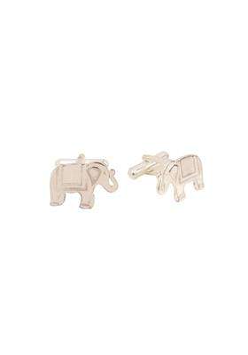 Shyle 925 Sterling Silver Cufflinks for Men Pure Silver 925 Elephant Motif Formal Shirt Cufflinks