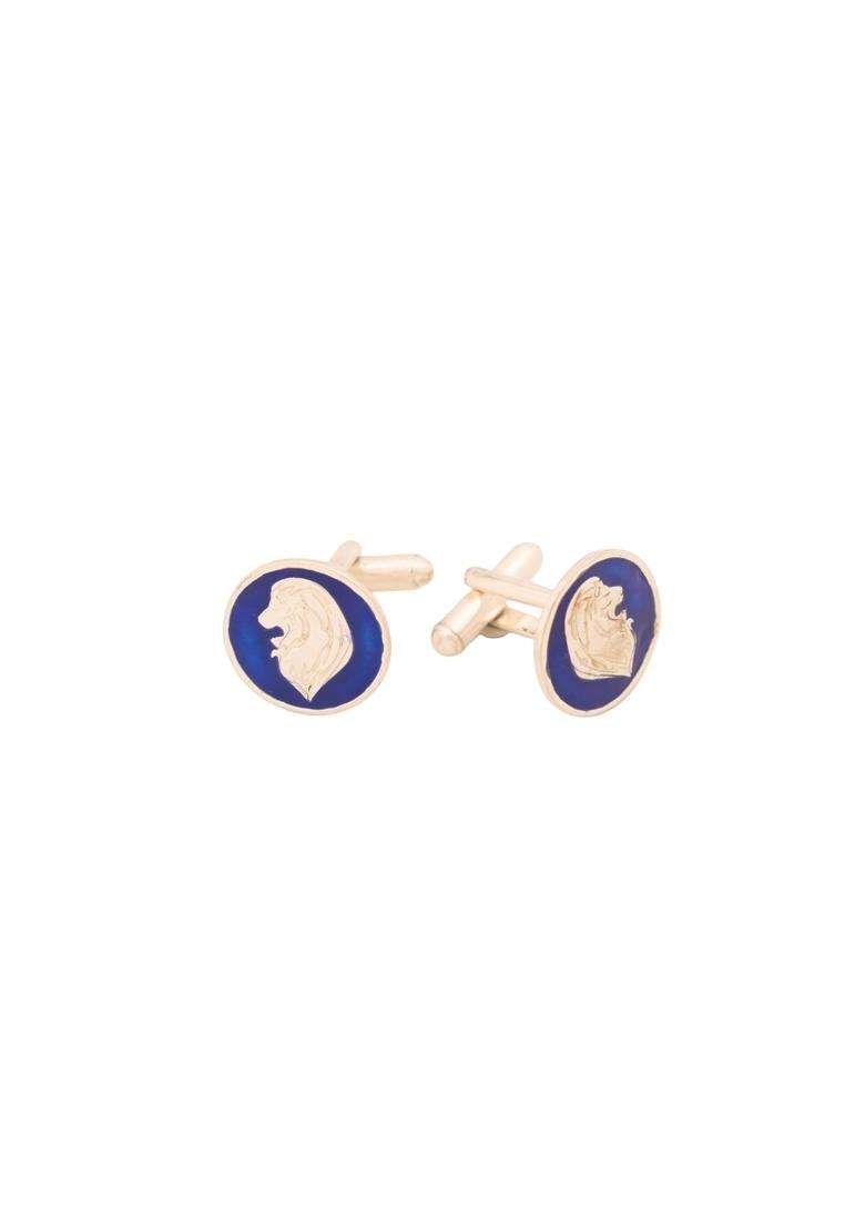 Shyle 925 Sterling Silver Cufflinks for Men Pure Silver 925 Elephant Motif Formal Shirt Cufflinks - Indya