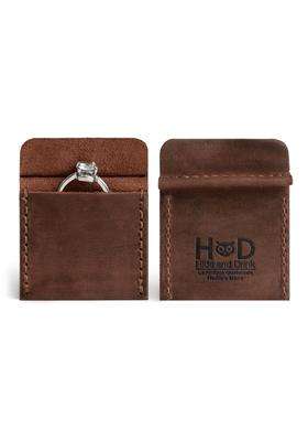 Hide and Drink Wedding Engagement Pouch Bride and Groom Jewelry Storage Marriage Travel Ring Bearer