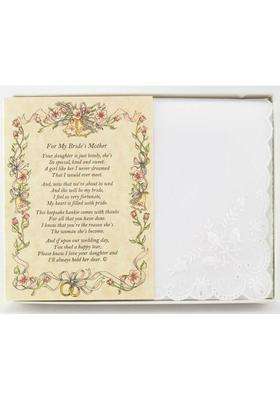 Wedding Collectibles Poetry Hankie From the Groom to the Brides Mother Wedding Handkerchief