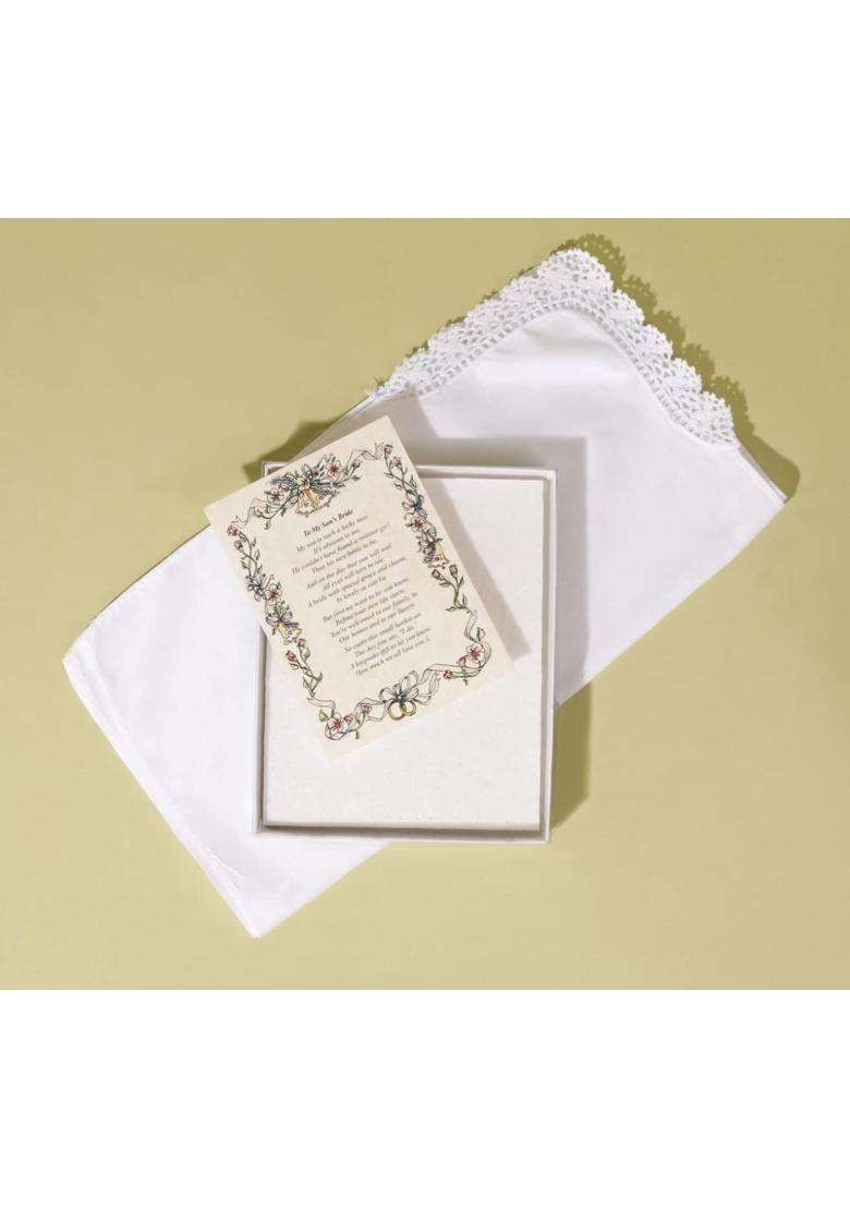 Wedding Collectibles Poetry Hankie From the Groom to the Brides Mother Wedding Handkerchief - Indya