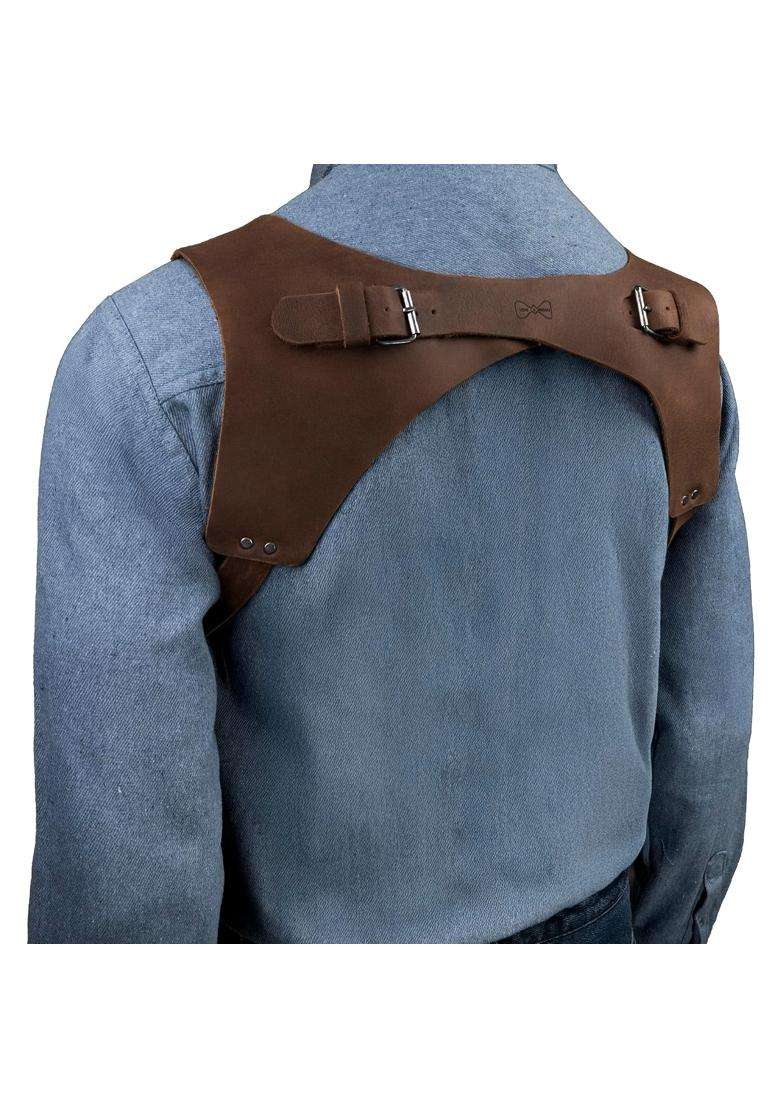 Hide and Groom Suspenders with Adjustable Size Straps for Men Wedding Harness Steampunk Full Grain Leather - Indya