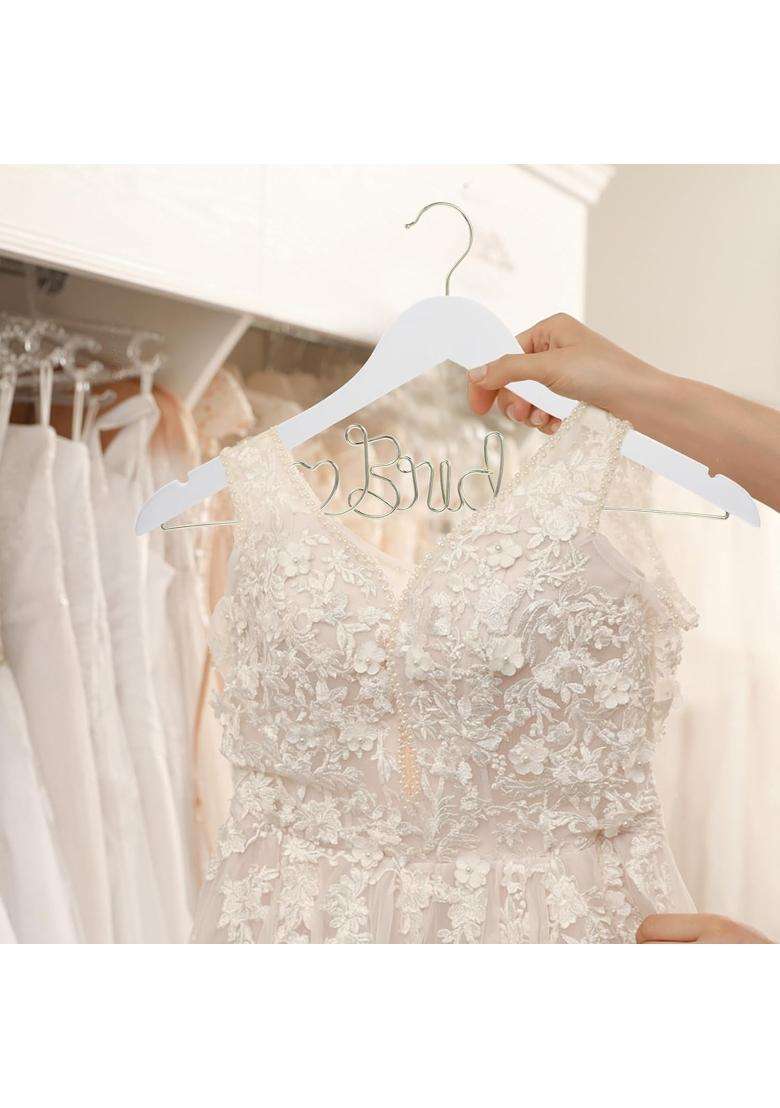 Veemoon Groom Clothes Hanger Wire Hangers Wedding Dress Hanger Bride Hanger Wire Hanger Bridal Wedding - Indya