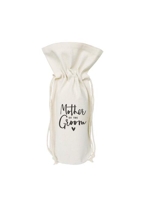 The Cotton and Canvas Co Mother of the Groom Wine Bag Bottle Cover Bridal Party Gift and Wedding Gift Bag