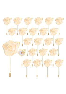 Uxcell Rose Boutonnieres Flower Buttonholes Pocket Boutonnieres Pins for Wedding Ceremony Anniversary Prom