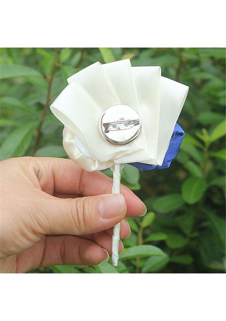 Kupark Groom Groomsman Best Man Boutonniere Wedding Flowers Brooch Party Prom Suit Decoration Pack of 2 - Indya