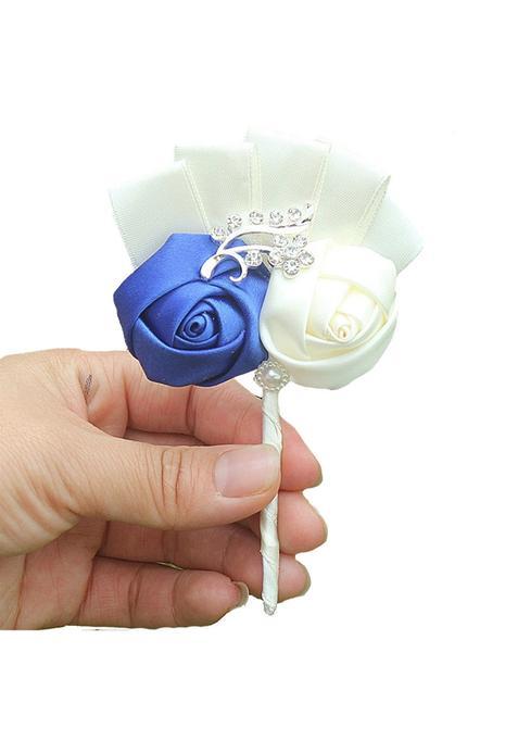 Kupark Groom Groomsman Best Man Boutonniere Wedding Flowers Brooch Party Prom Suit Decoration Pack of 2