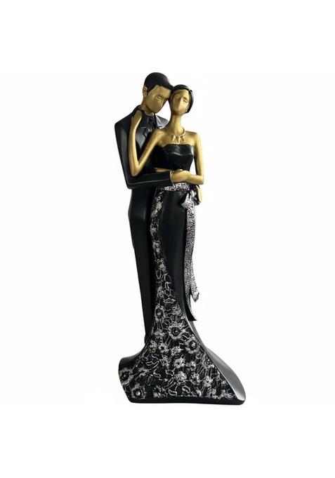 Zoomella Bride and Groom Statue European Aesthetic Wedding Couple Figurine Resin Newlywed Statue Thoughtful