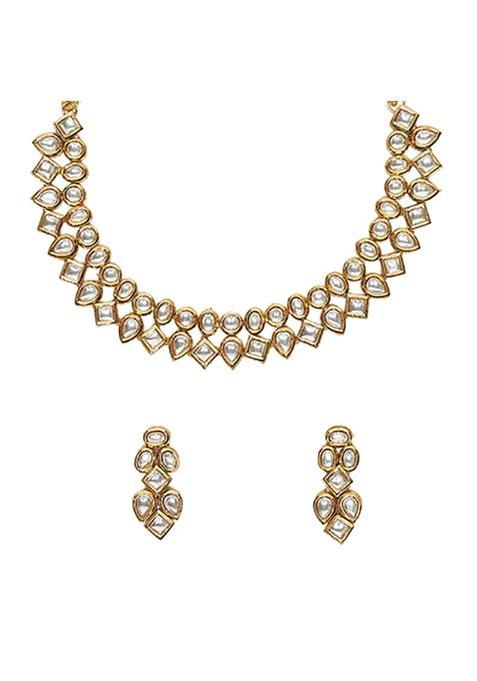 Voylla Gold Traditional Kundan Maang Tikka Set