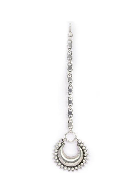 Shyle 925 Sterling Silver Maang Tikkas Moh Chandra Fine Maangtika Well Stamped with 925