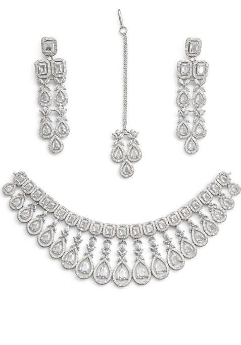 The House of Jewellery Bridal Pink Stone Jewelry Set for Women