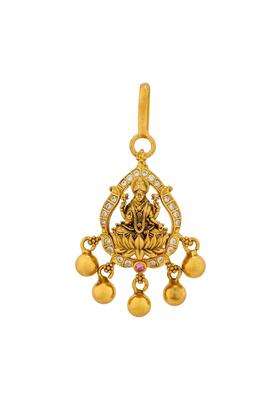 Kushals Fashion Jewellery Ruby Oxidised Gold Plated 925 Silver Temple Maang Tikka for Women