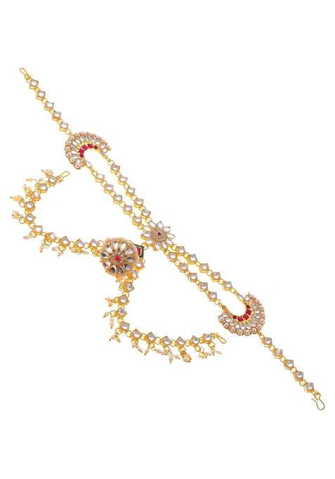 Silvermerc Designs Silvermercdesign Kundan Rajputi Traditional Matha Patti for Women Girls