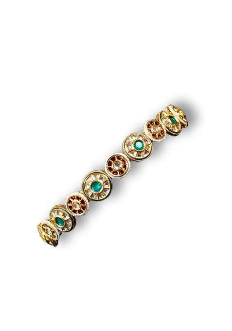 Viana Jewels Multicolor Amrapalli Maangtikka Hairband for Women Brass Kundan Bridal Headpiece Traditional