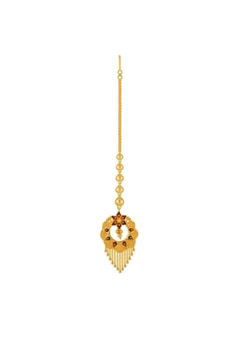 P C Chandra Jewellers 22KT Yellow Gold Maang Tika for Women