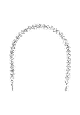 Kushals Fashion Jewellery White Rhodium Gold Plated Zircon Sheeshphool Tikka for Women