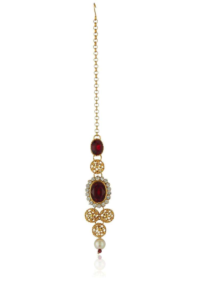 Shining Diva Non Precious Metal Traditional Kundan Jewellery Set - Indya
