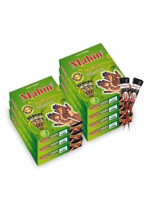 Mahin Dulhan Mehandi Cone Pack Export Quality Natural Henna Cones for Bridal and Festival Designs Smooth Flow