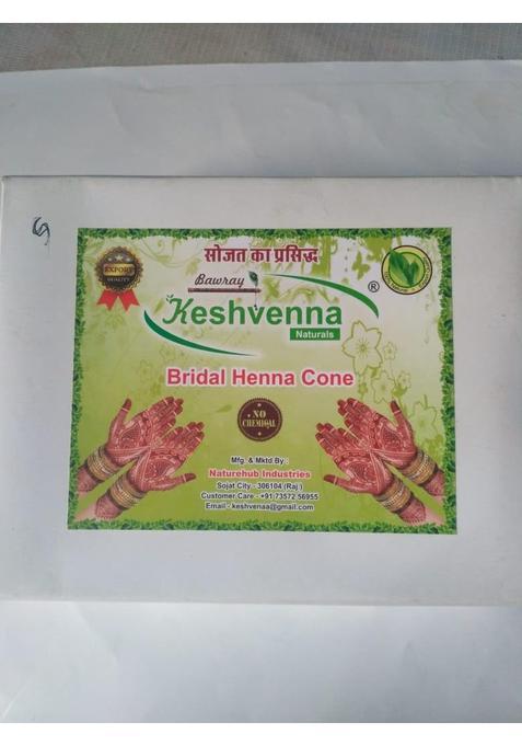 Keshvenna Natural Sojat Famos Organic Bridal Henna Mehendi Cones for Hand