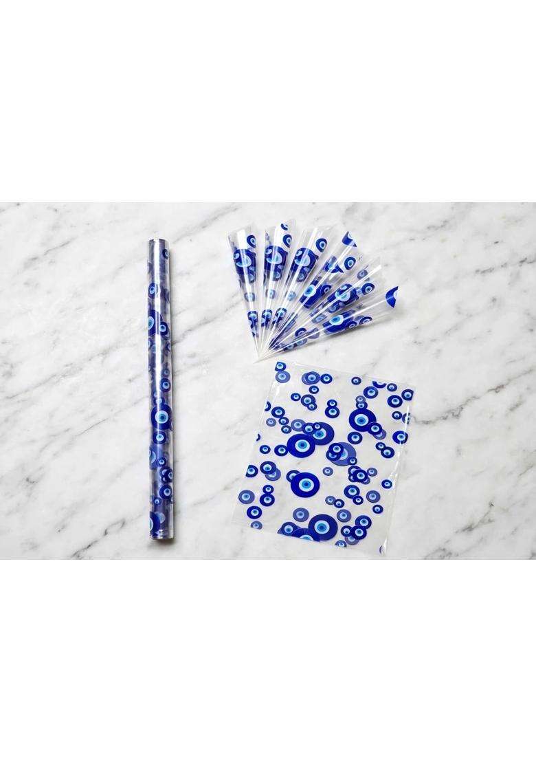Multicolour Evil Eye Cellophane Sheets for Mehendi Cone Making 50 X 70 CM - Indya