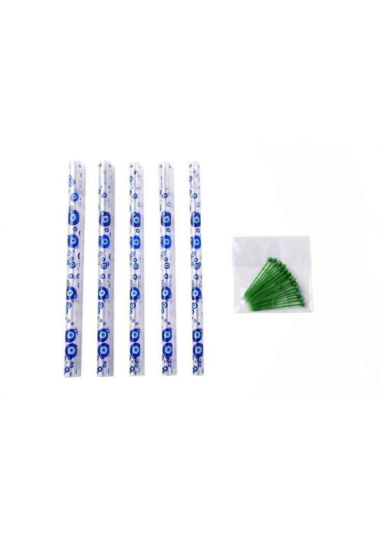 Multicolour Evil Eye Cellophane Sheets for Mehendi Cone Making 50 X 70 CM - Indya