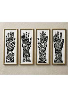 Trending Bridal and Geometric Mehendi Stencils 4 Design Combo